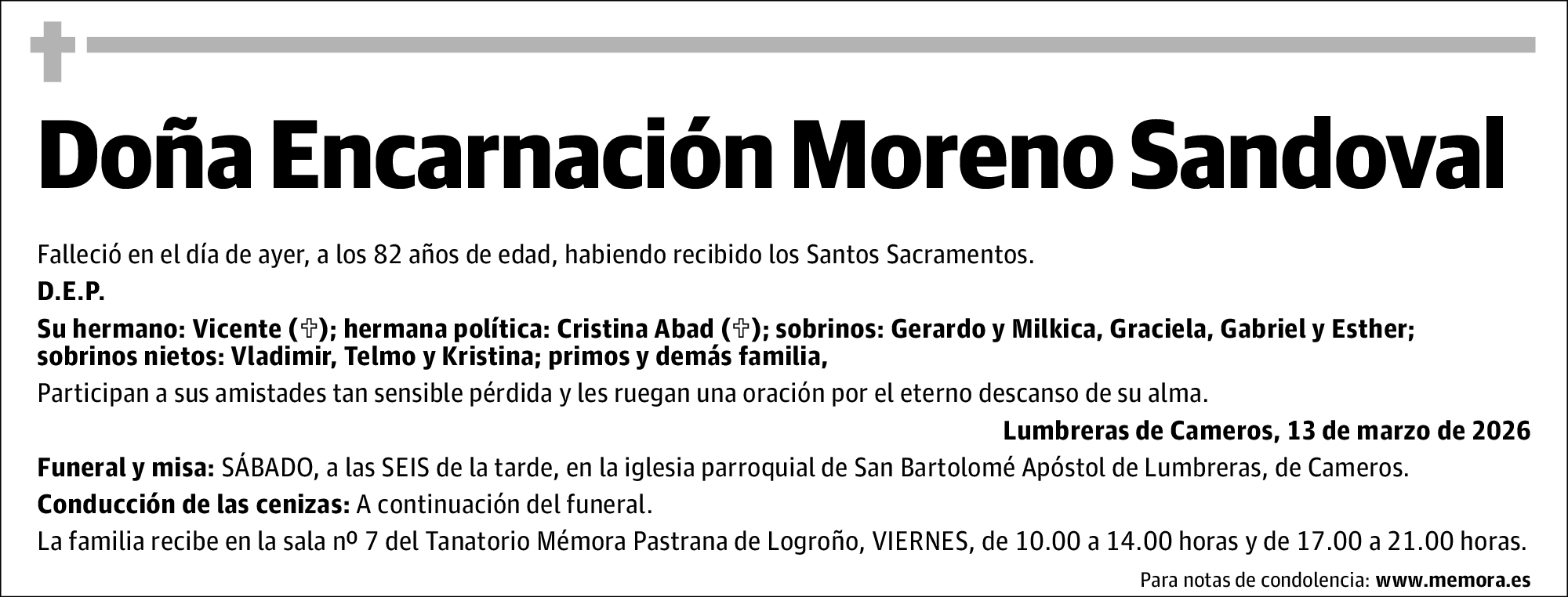 Encarnacion Moreno Sandoval