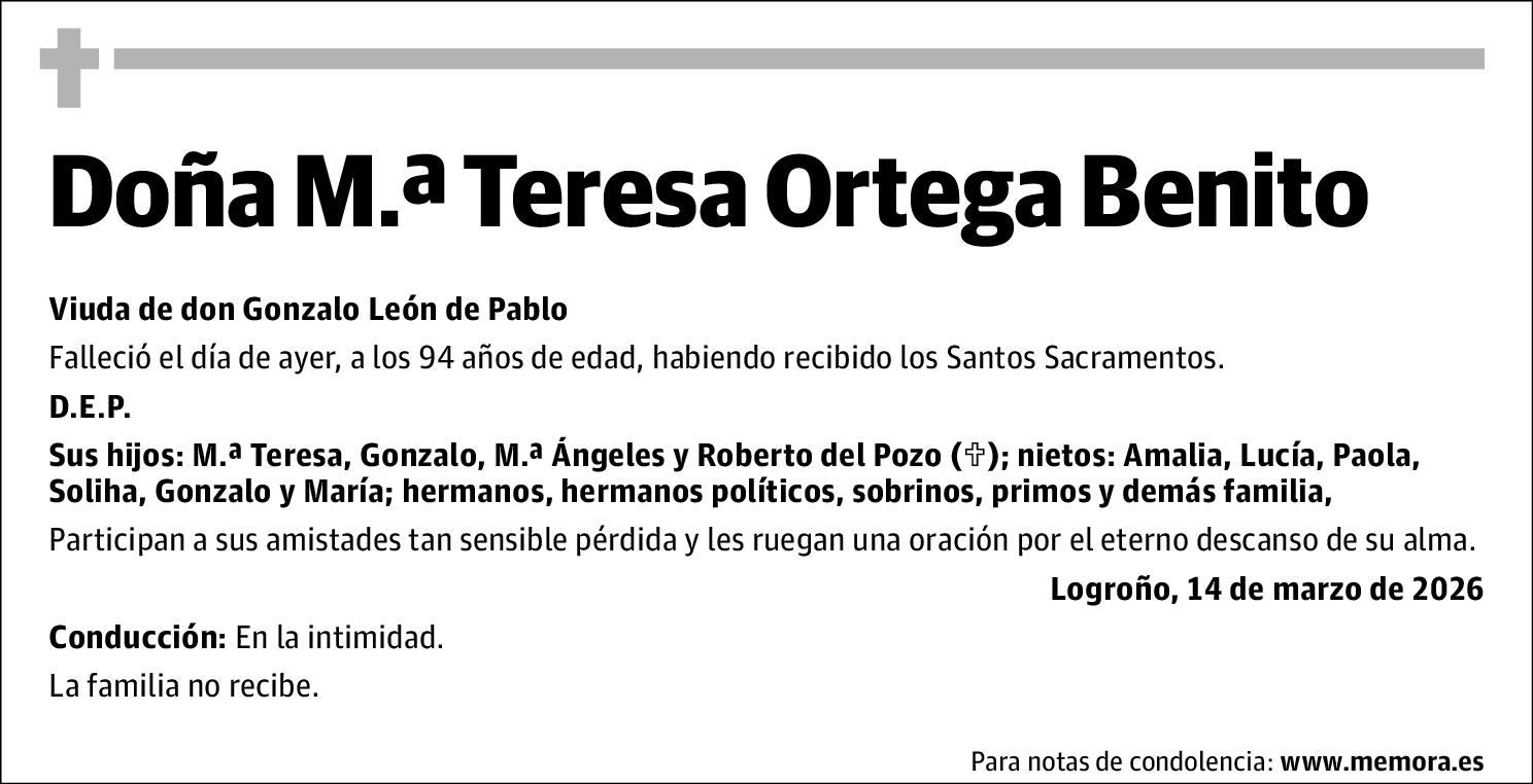María Teresa Ortega Benito