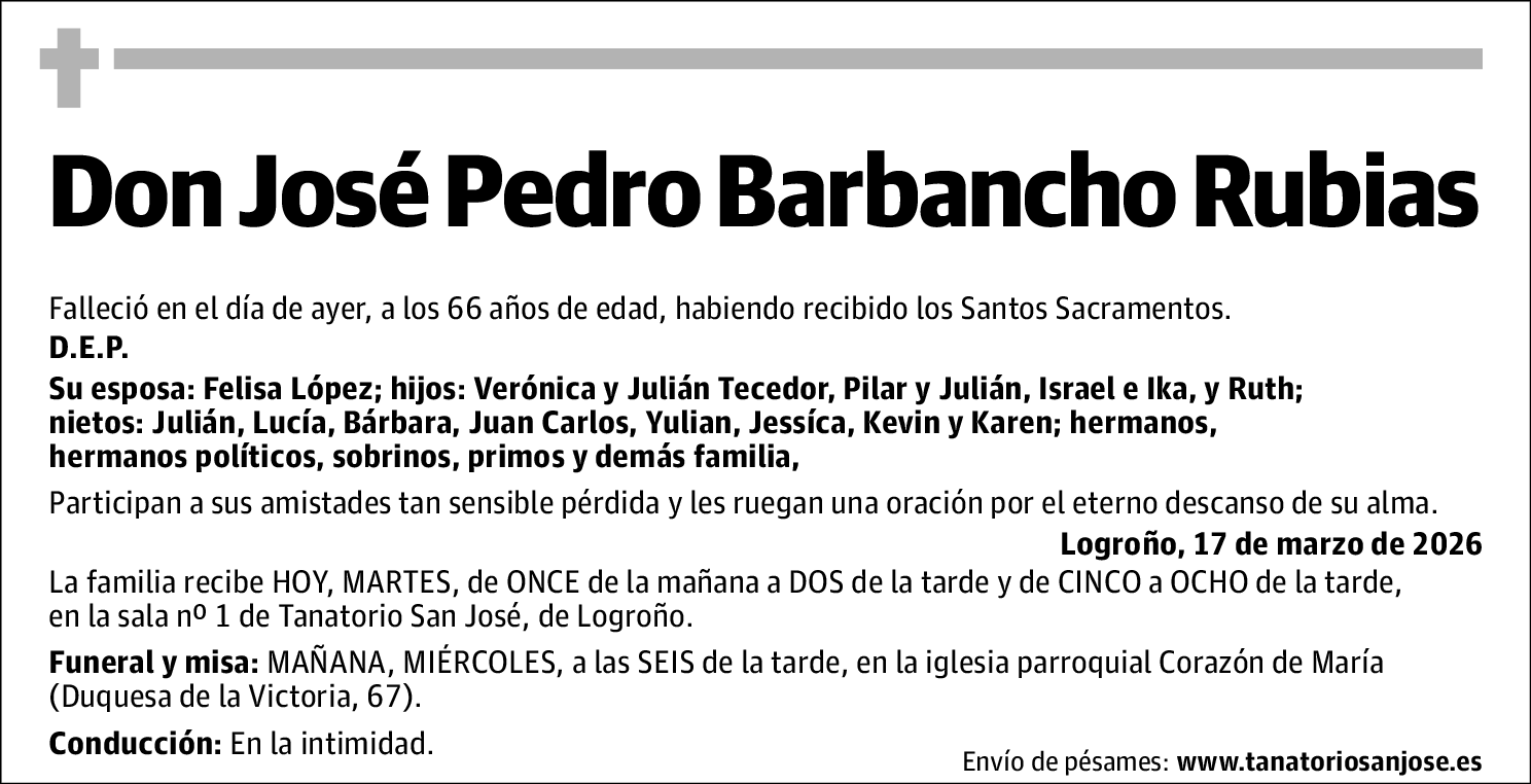 José Pedro Barbancho Rubias