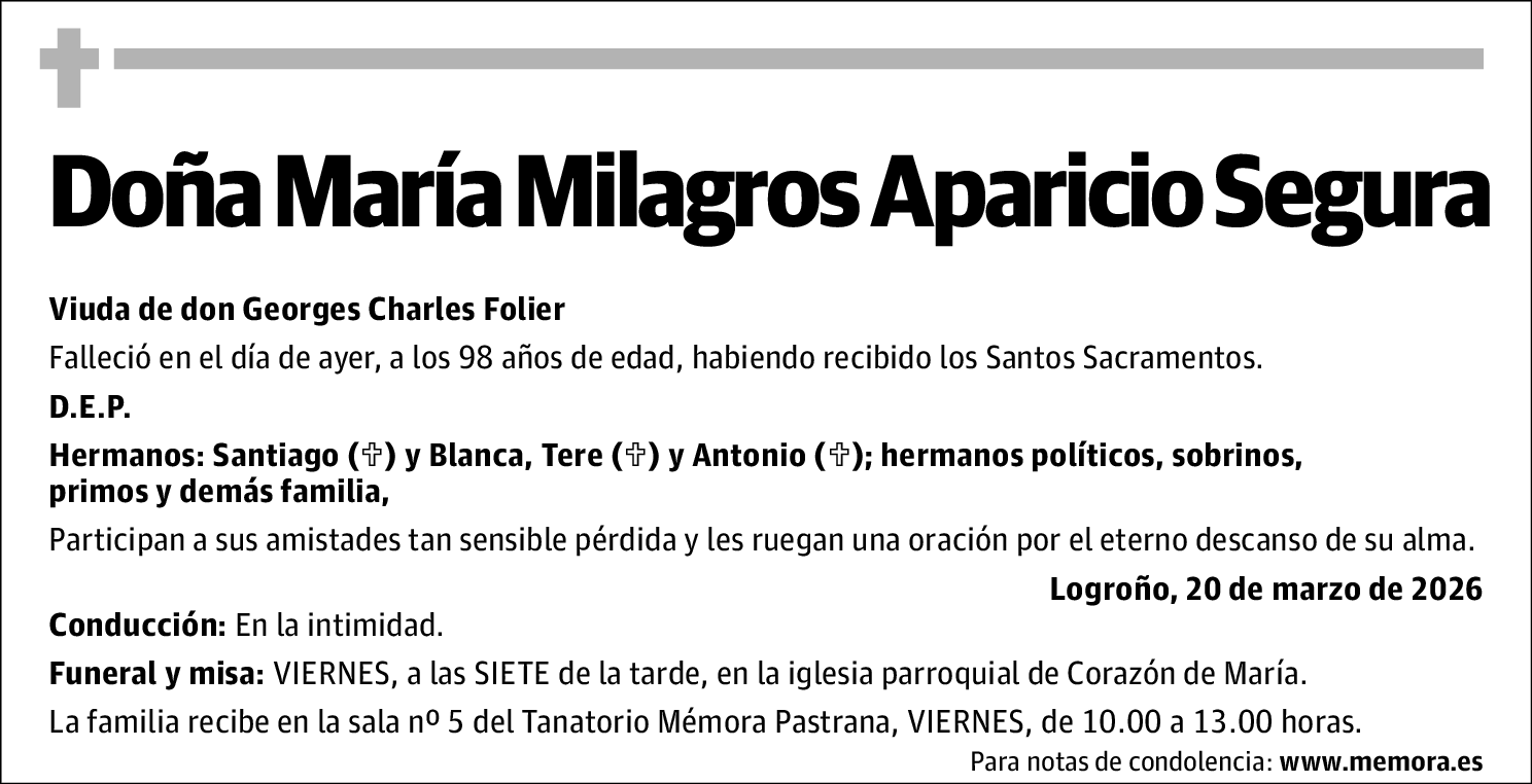 María Milagros Aparicio Segura