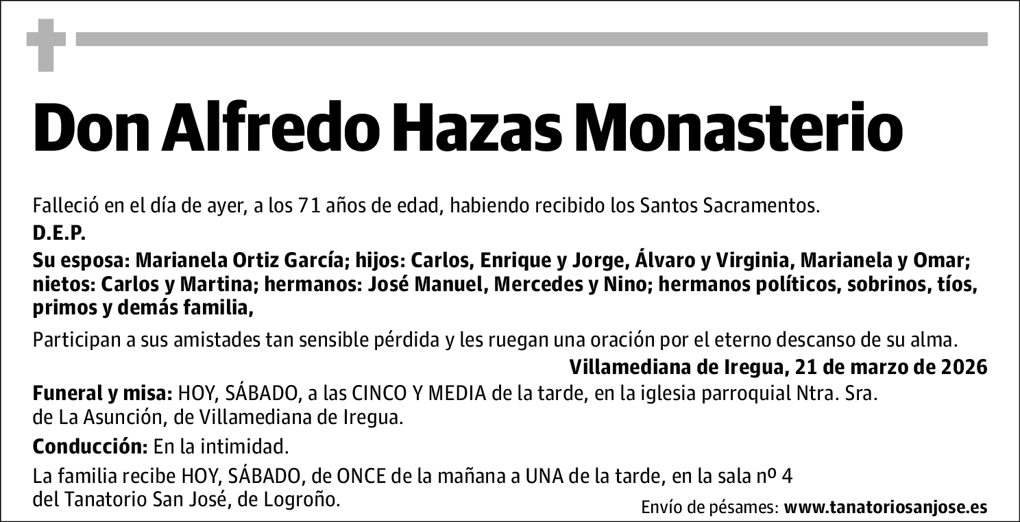 Alfredo Hazas Monasterio