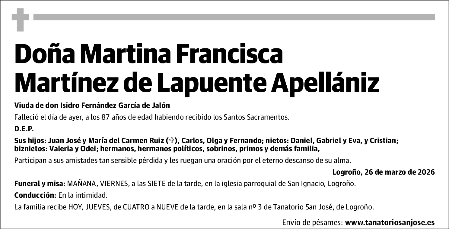 Martina Francisca Martínez de Lapuente Apellániz