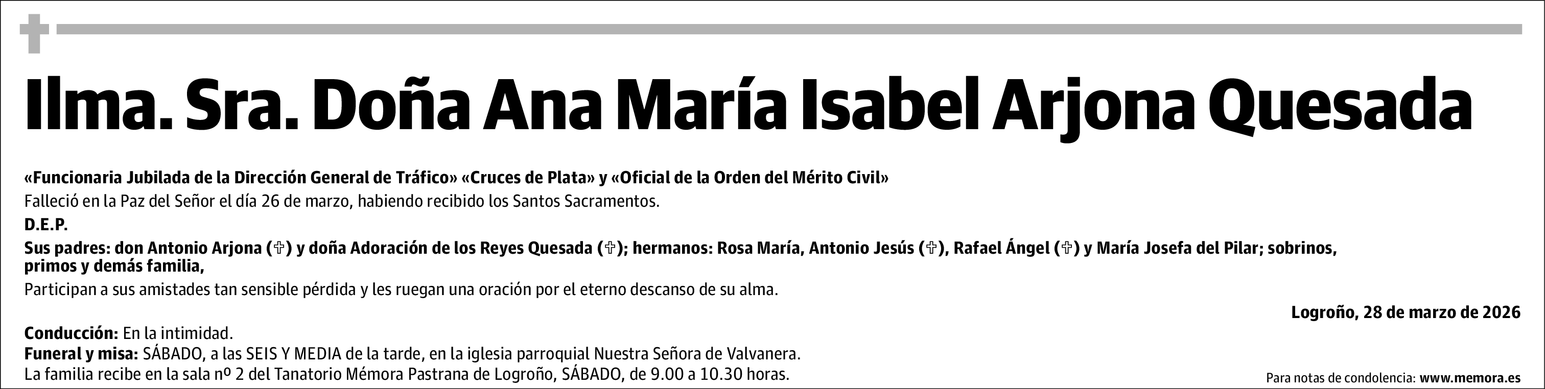 Ana María Isabel Arjona Quesada