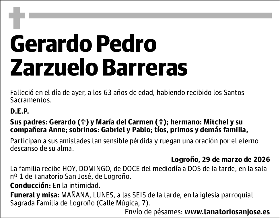 Gerardo Pedro Zarzuelo Barreras