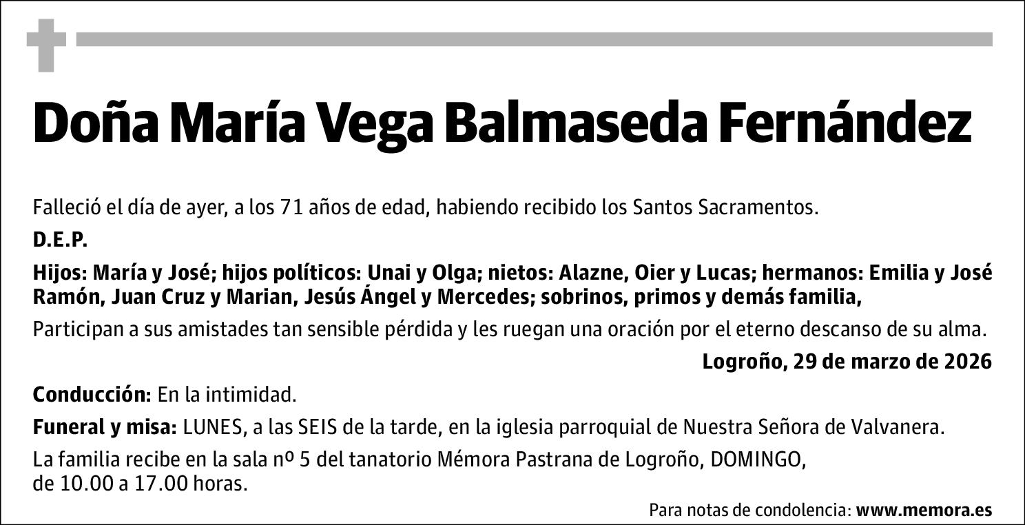 María Vega Balmaseda Fernández