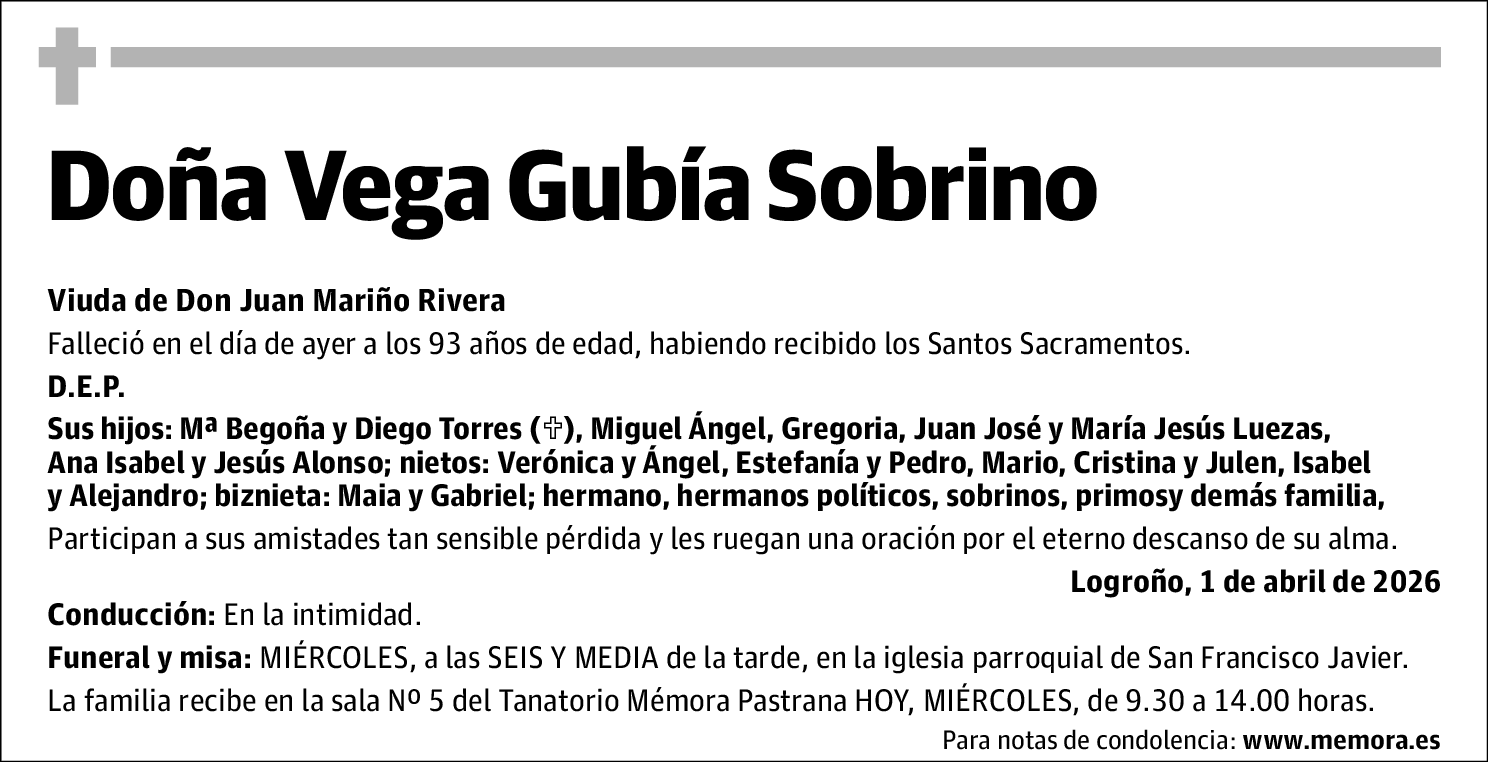 Vega Gubía Sobrino