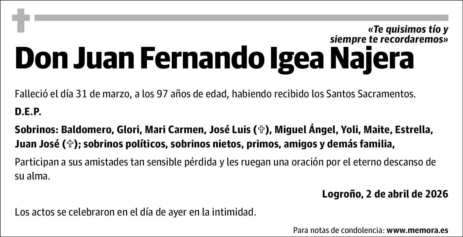 Juan Fernando Igea Najera