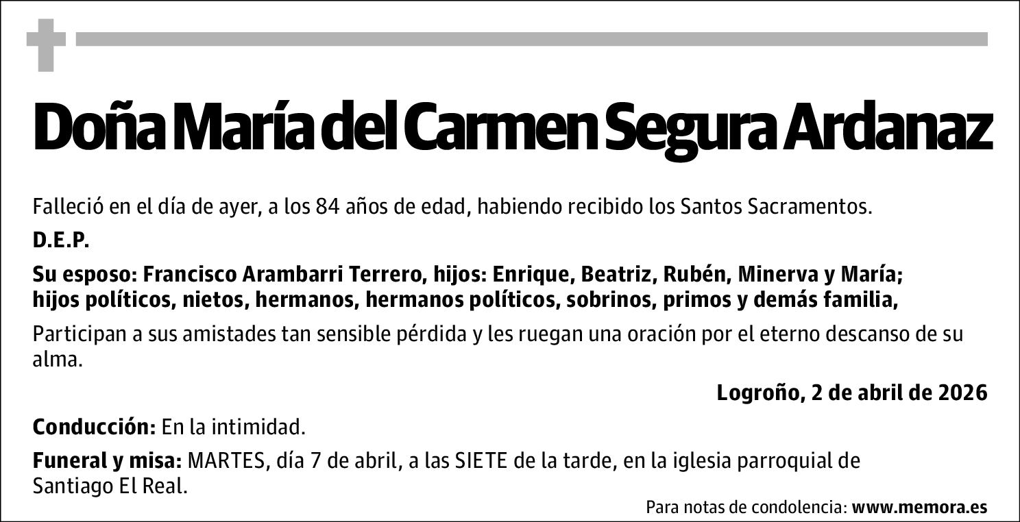 María del Carmen Segura Ardanaz
