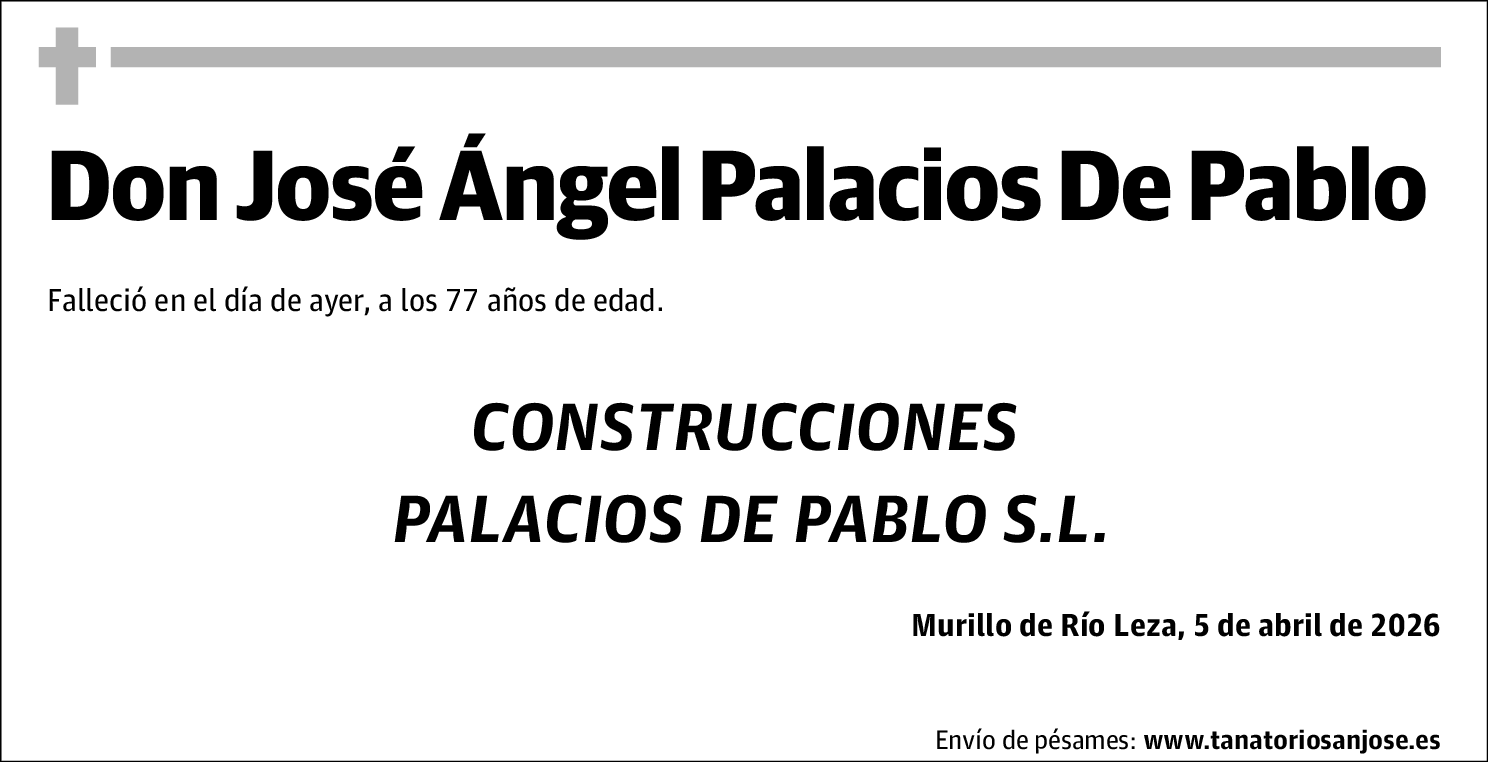 José Ángel Construcc. Palacios de Pablo
