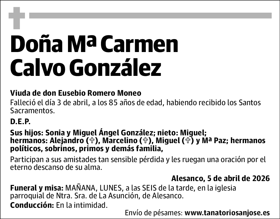 Mª Carmen Calvo González