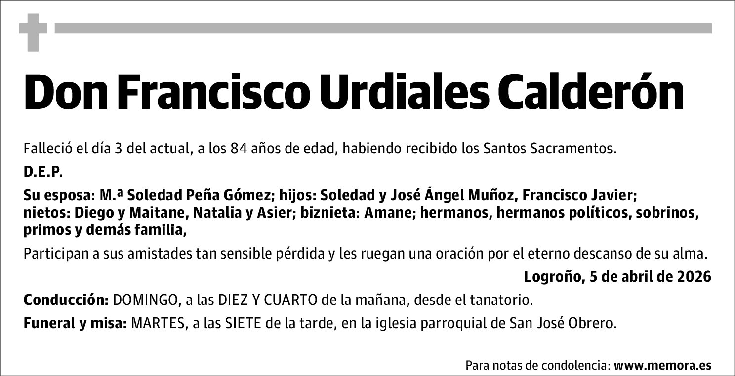 Francisco Urdiales Calderon