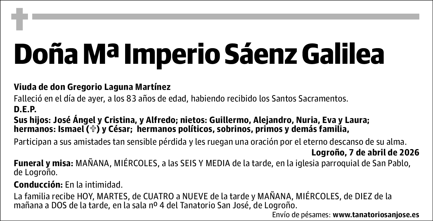 Mª Imperio Sáenz Galilea