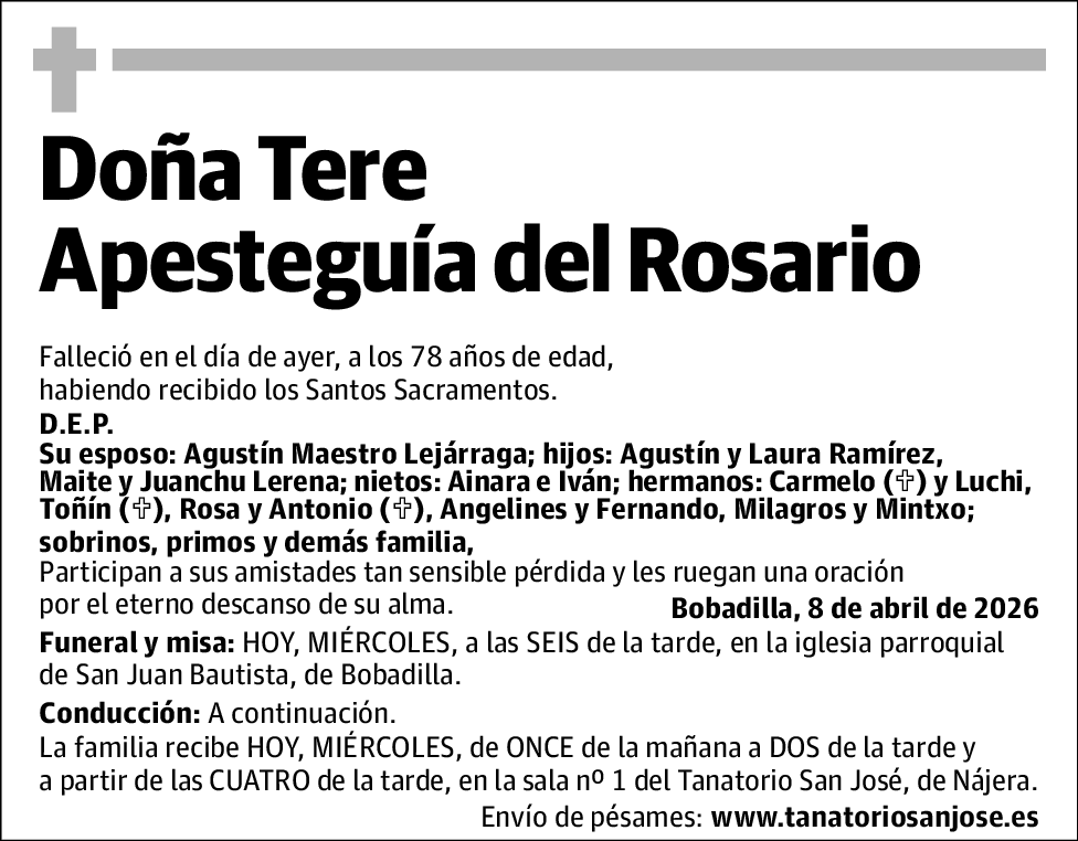 Tere Apesteguía del Rosario