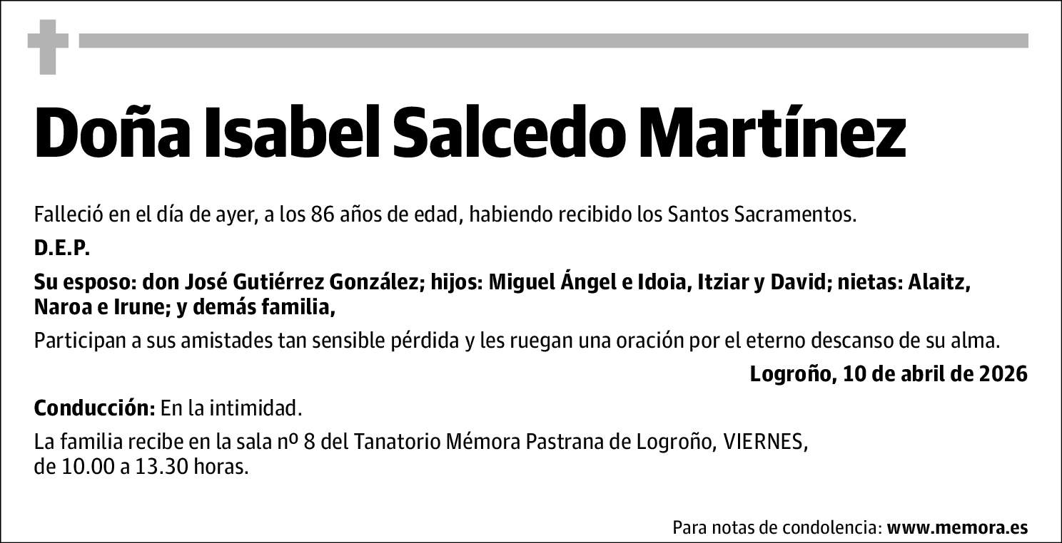 Isabel Salcedo Martínez