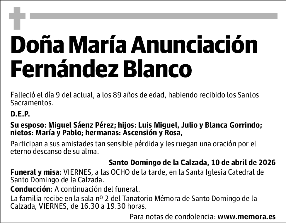 María Anunciación Fernández Blanco