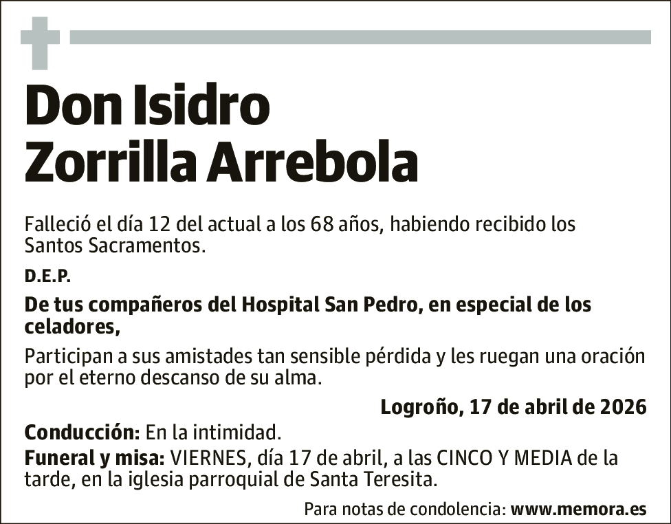 Isidro Zorrilla Arrebola