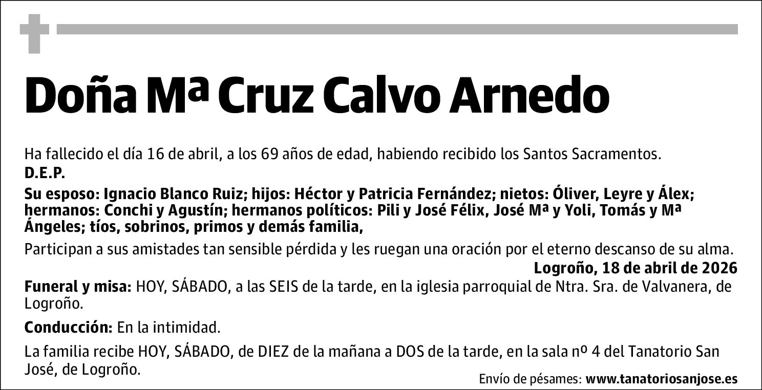 María Cruz Calvo Arnedo