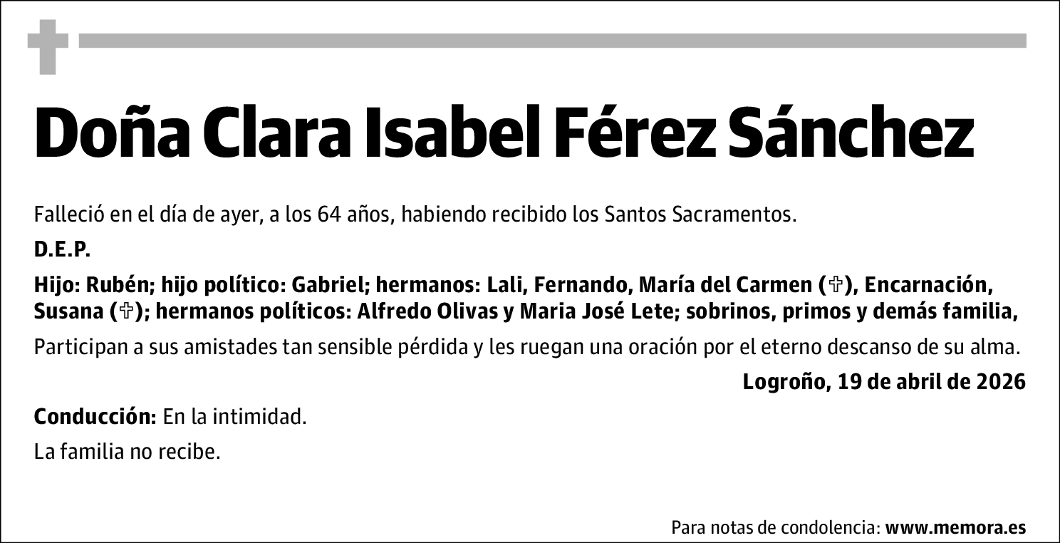 Clara Isabel Férez Sánchez