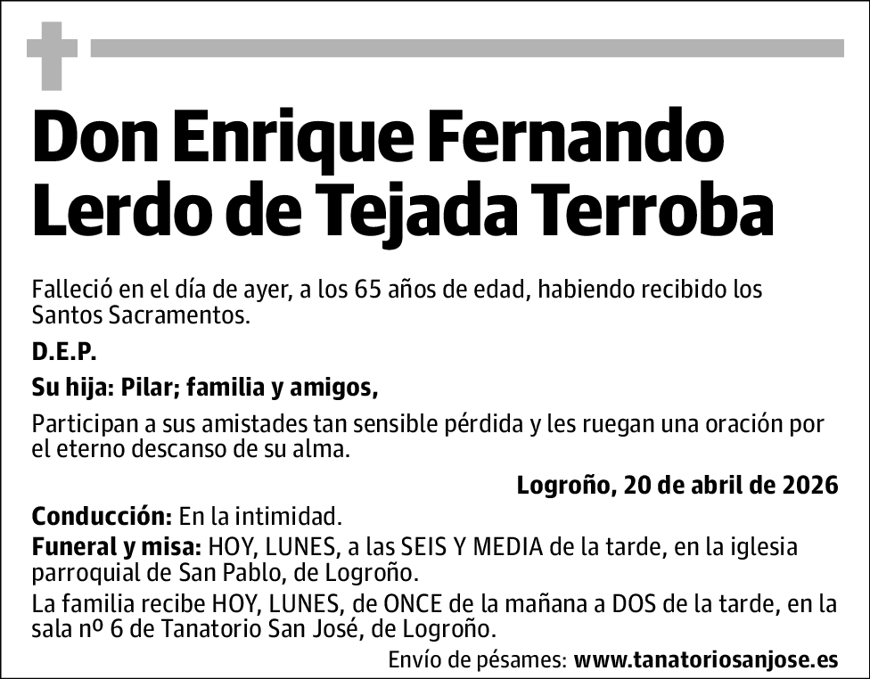 Enrique Fernando Lerdo de Tejada Terroba