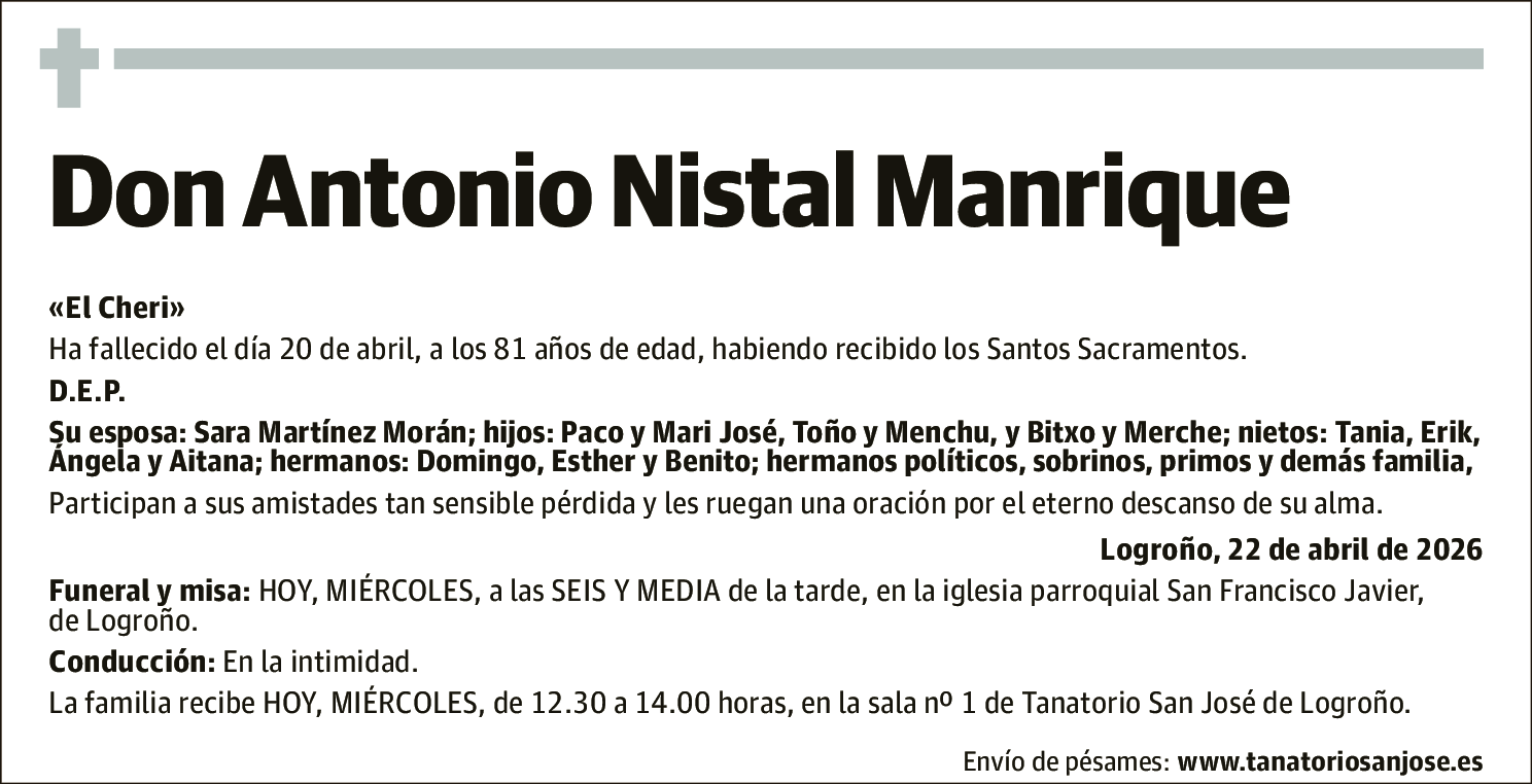 Antonio Nistal Manrique