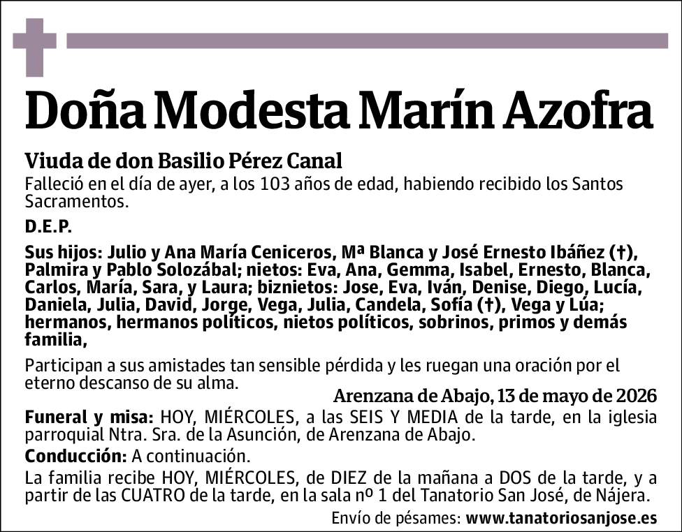 Modesta Marín Azofra