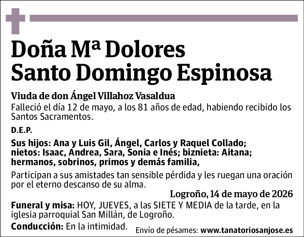 María Dolores Santo Domingo Espinosa