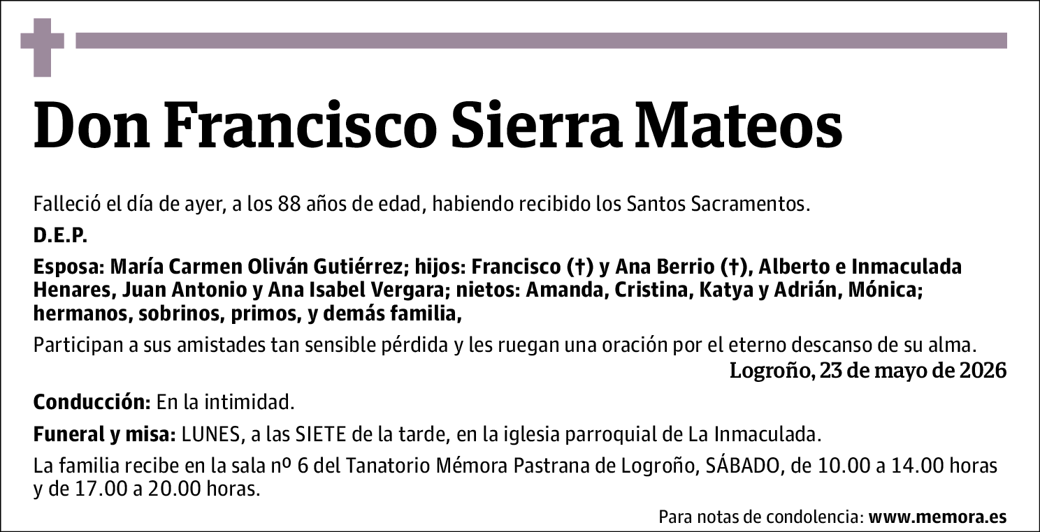 Francisco Benito Sierra Mateo