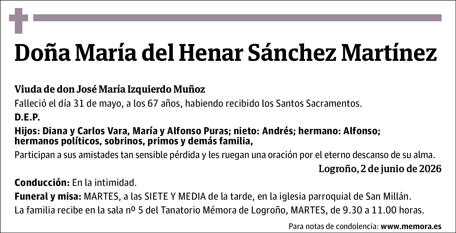 Maria del Henar Sanchez Martinez