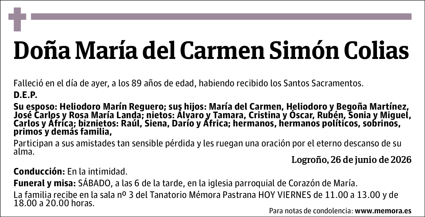 María del Carmen Simón Colias
