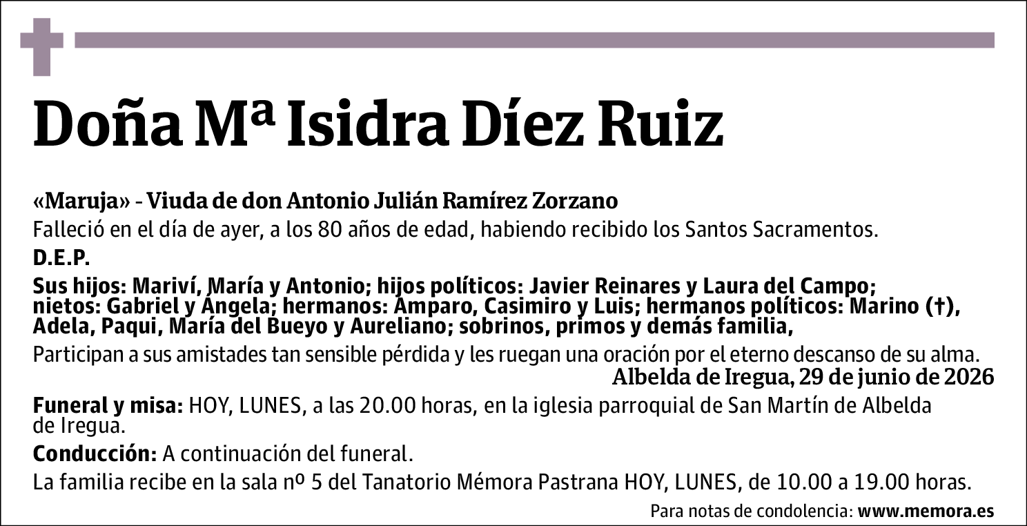 Mª Isidra Díez Ruiz