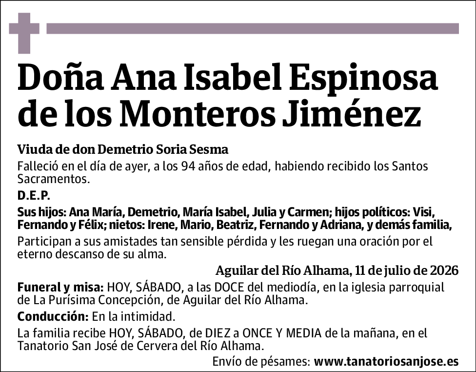 Ana Isabel Espinosa de los Monteros Jiménez