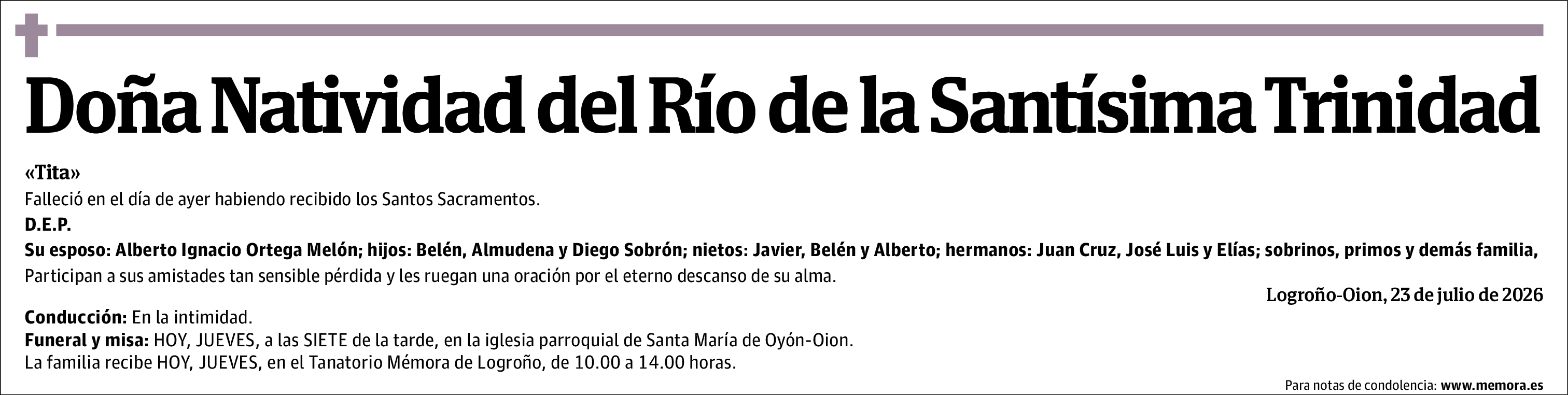 Natividad del Río de la Santísima Trinidad