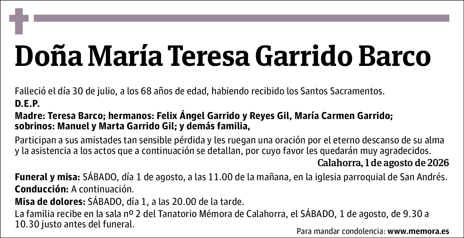 María Teresa Garrido Barco