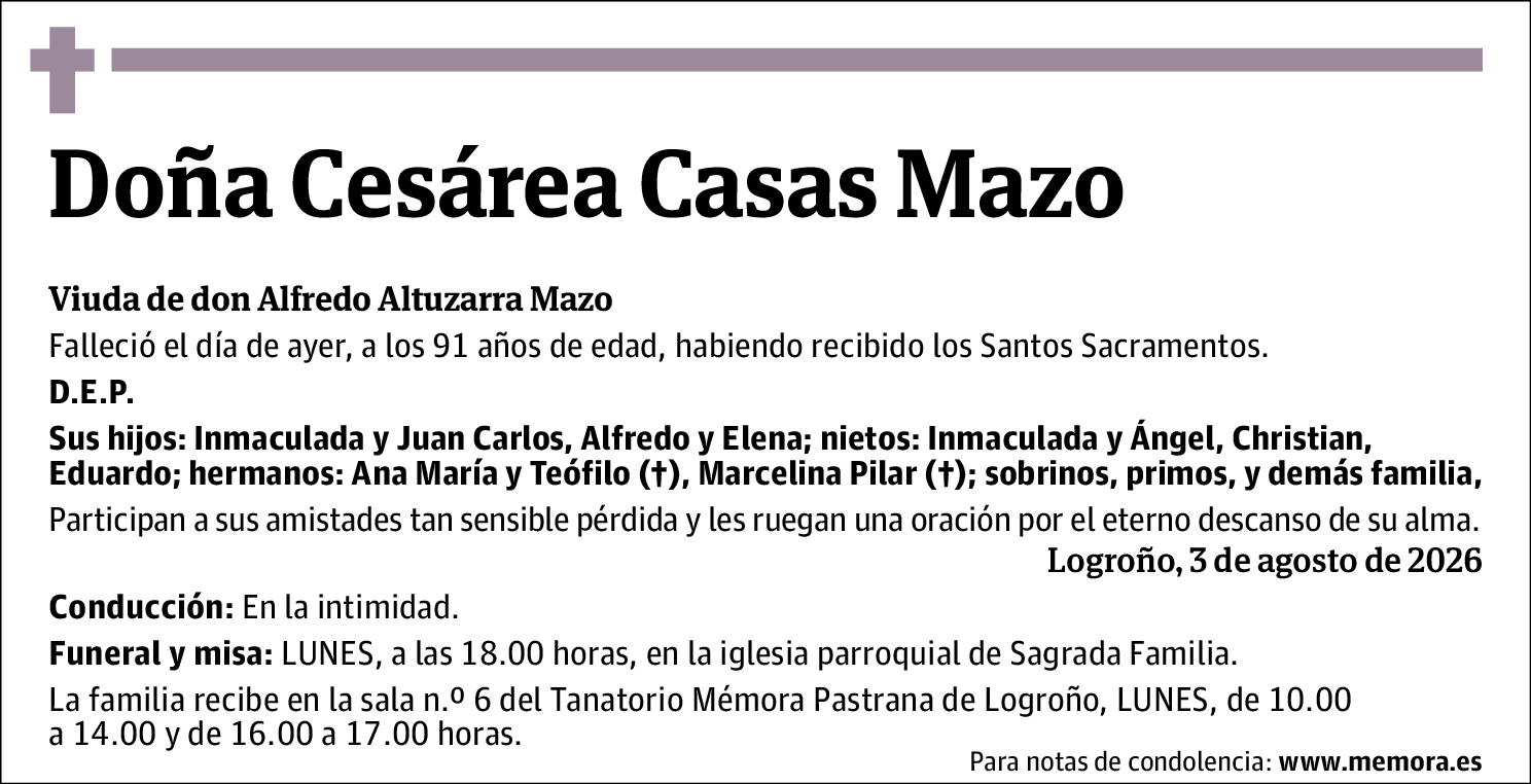 Cesarea Casas Mazo