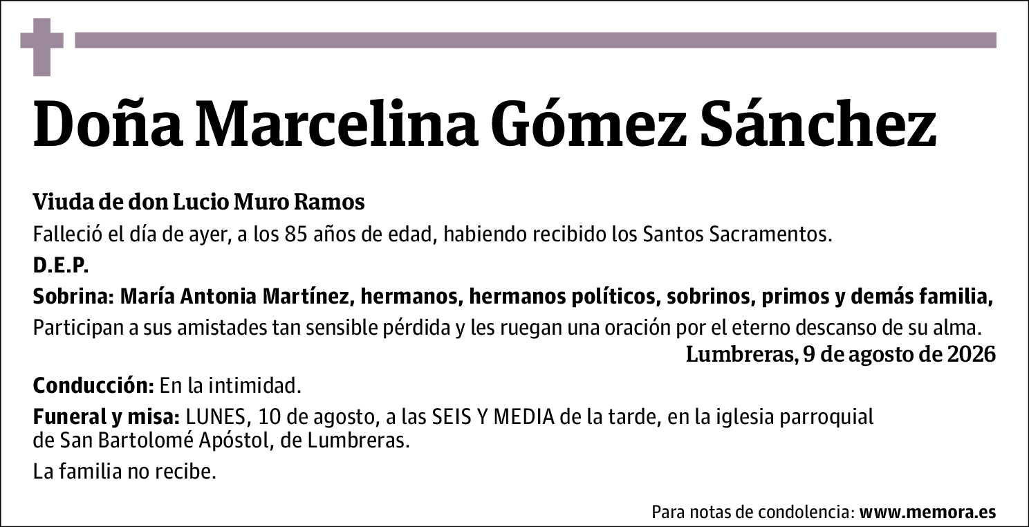 Marcelina Gómez Sánchez