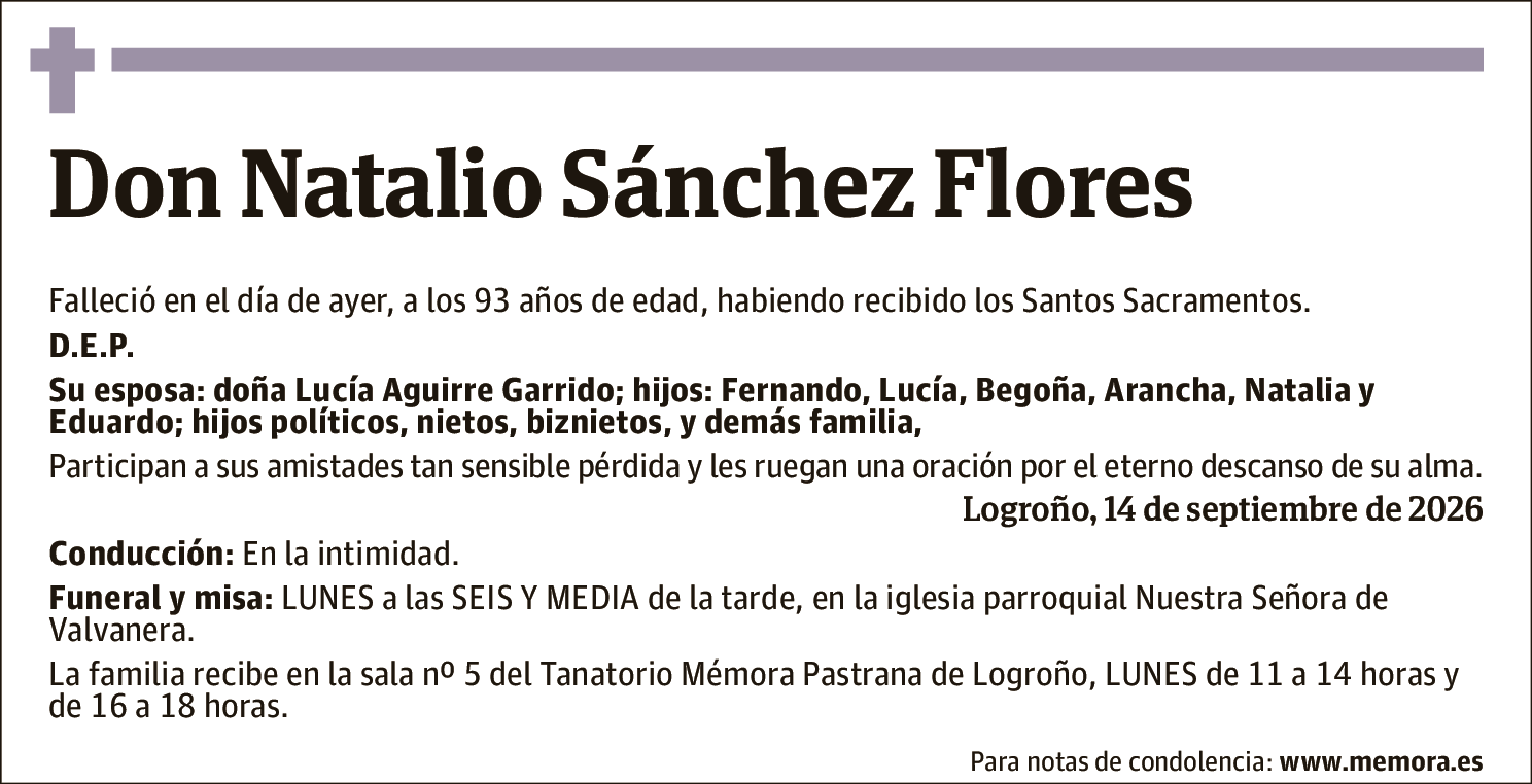 Natalio Sánchez Flores