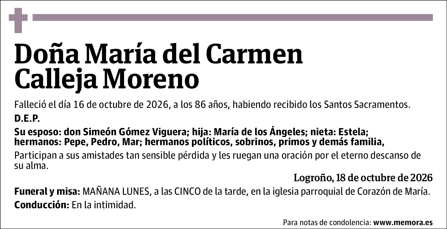 María del Carmen Calleja Moreno