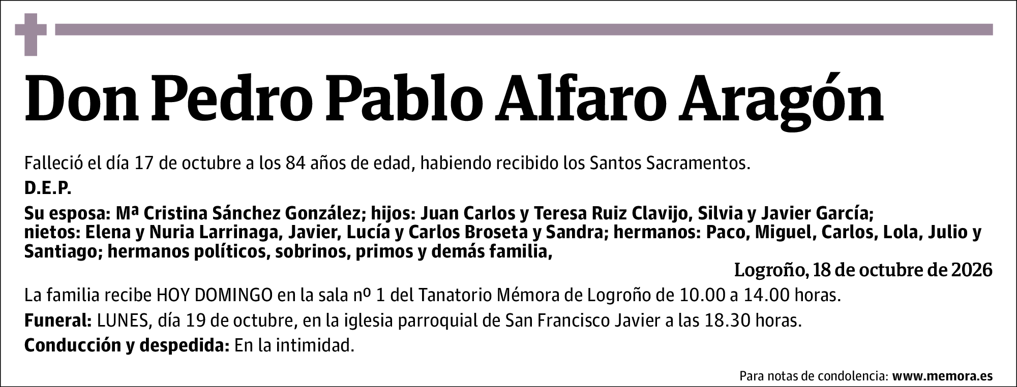 Pedro Pablo Alfaro Aragón