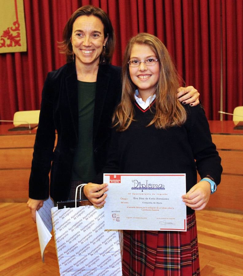 Premios del concurso escolar sober la Constitución