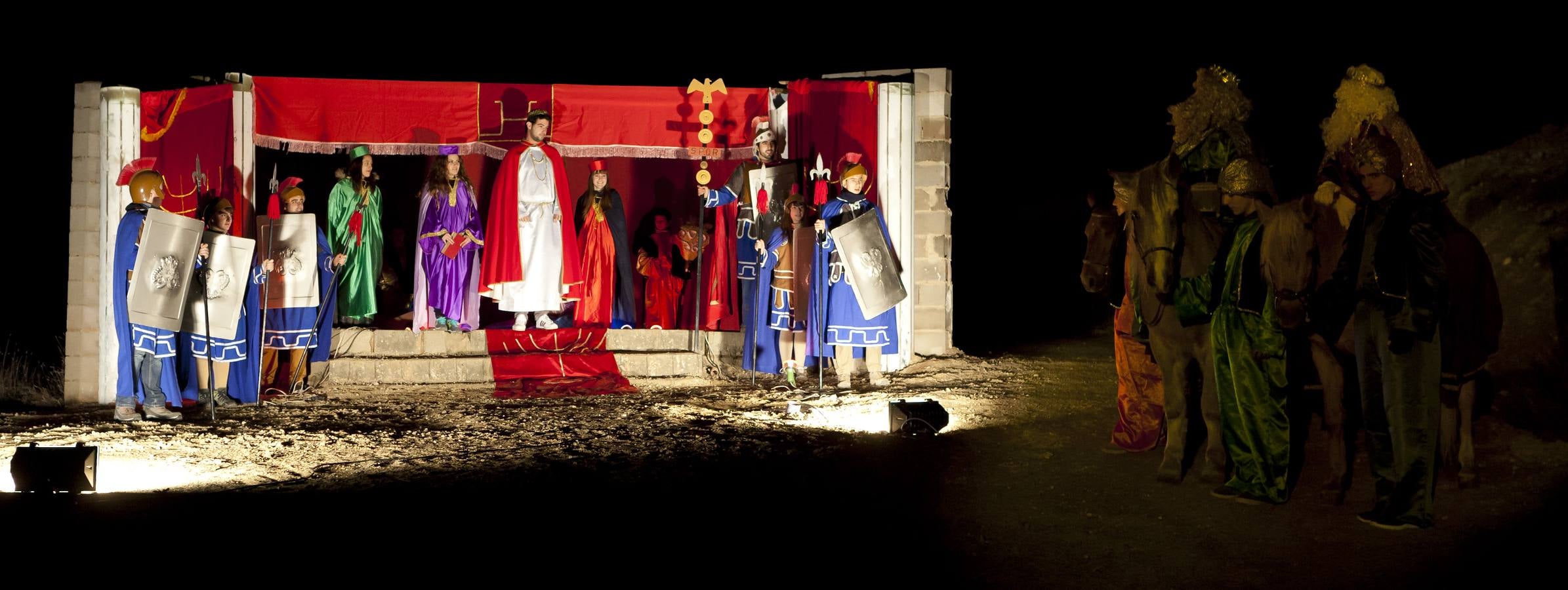 Representación del Belén viviente de Alcanadre