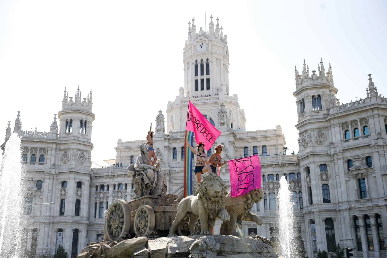 Protesta de Femen contra la 'ley mordaza'