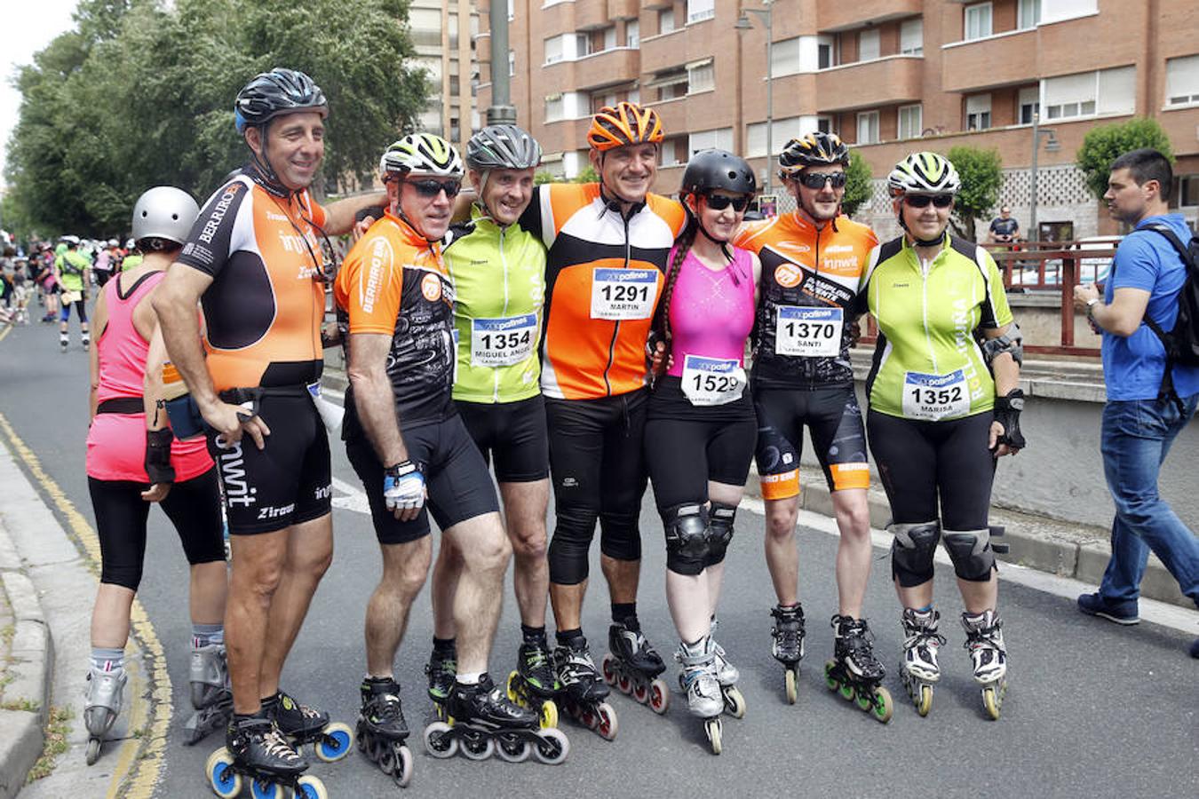 Los patinadores a pleno rendimiento