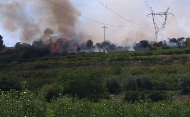 Incendio en el paraje la Rad de Albelda