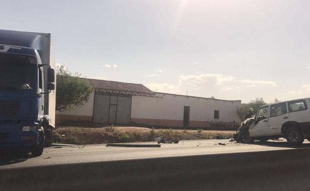 Dos heridos en la N-232 en dos accidentes en El Villar y en Briones