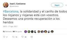 La Rioja manda su apoyo a Barcelona