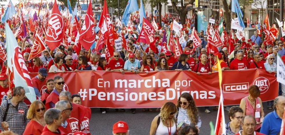 UGT y CC OO reclaman equiparar el gasto en pensiones con la eurozona