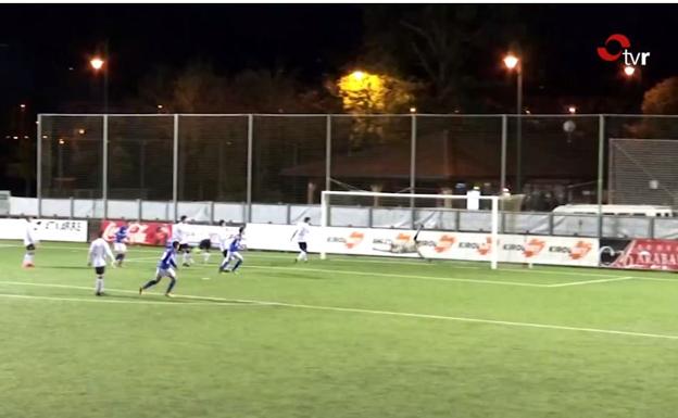 Rayco da la victoria a la UD Logroñés en Gernika