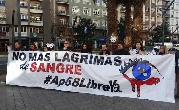 La Plataforma por la liberalización de la AP-68 exhibirá el lema: «No más lágrimas de sangre»