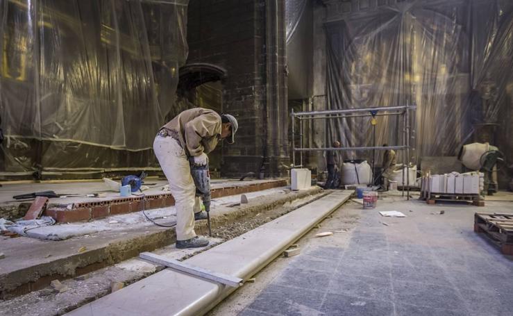 Obras en la iglesia de Palacio