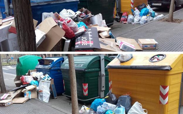 La Guindilla: contenedores hasta los topes en Logroño